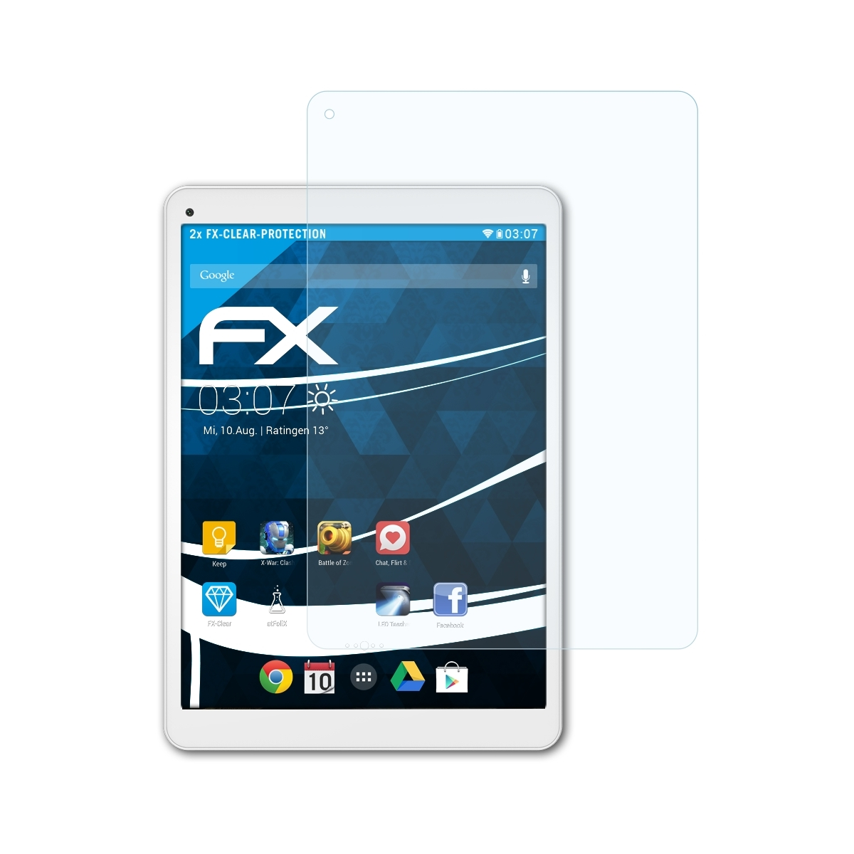 2x Displayschutz(für FX-Clear 97c ATFOLIX Archos Platinum)