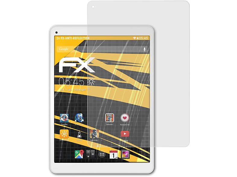 ATFOLIX 2x FX-Antireflex Displayschutz(für Archos 97c Platinum)