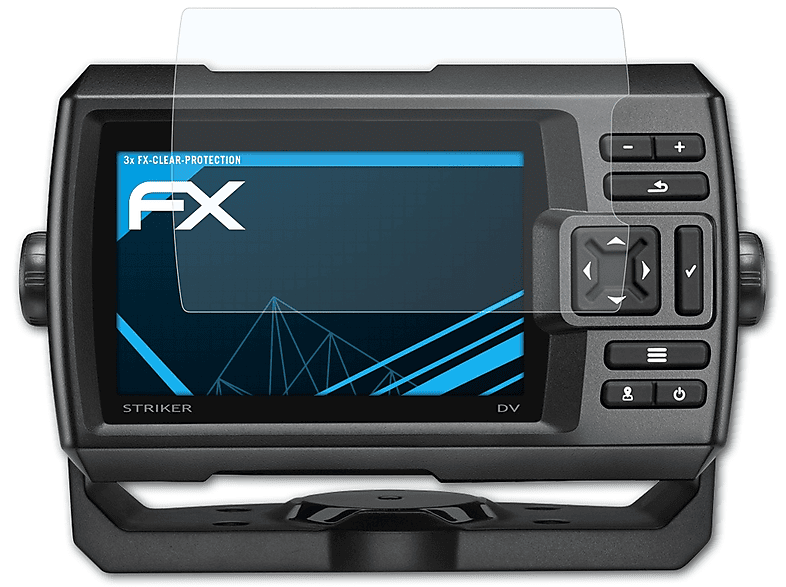 ATFOLIX 3x FX-Clear Displayschutz(für Garmin Striker 5dv)