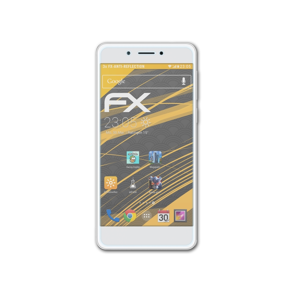 FX-Antireflex ATFOLIX Huawei Honor Displayschutz(für 6C) 3x