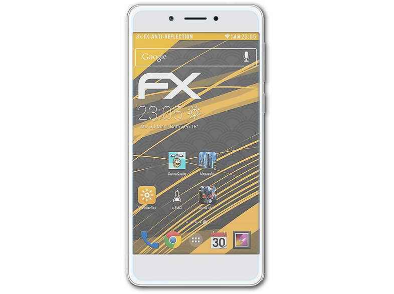 ATFOLIX 3x Huawei 6C) Honor FX-Antireflex Displayschutz(für