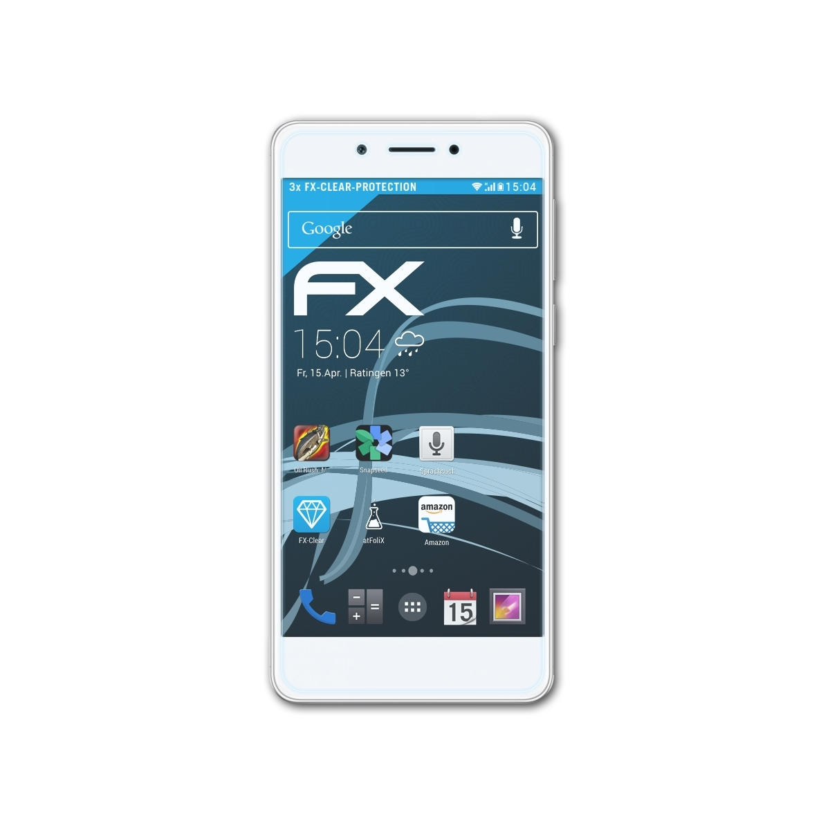 Displayschutz(für Huawei FX-Clear Honor ATFOLIX 3x 6C)
