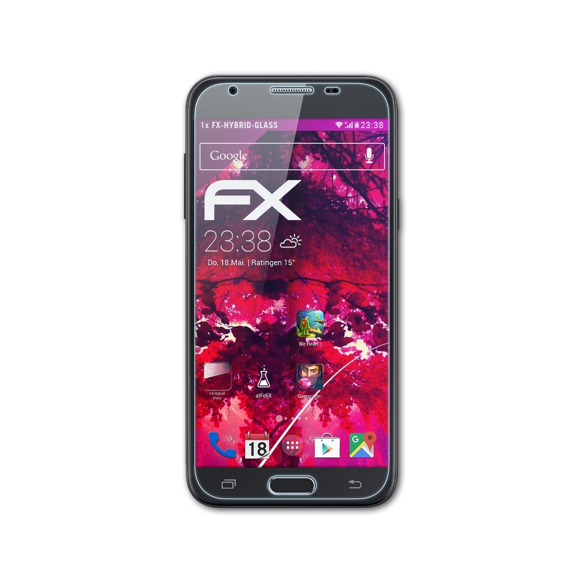 ATFOLIX FX-Hybrid-Glass Schutzglas(für Samsung J3 Galaxy Prime)