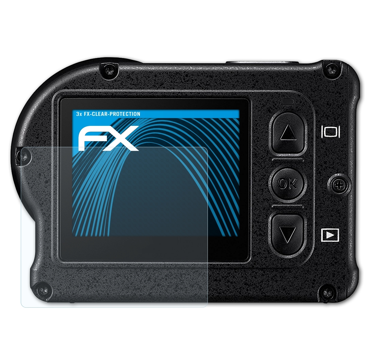 ATFOLIX 3x KeyMission 170) Displayschutz(für FX-Clear Nikon