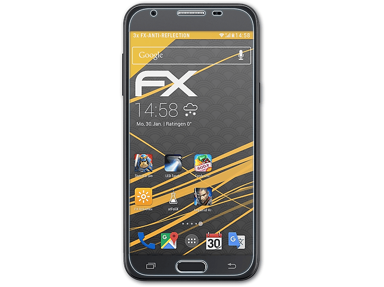 Galaxy 3x ATFOLIX Displayschutz(für J3 FX-Antireflex Prime) Samsung