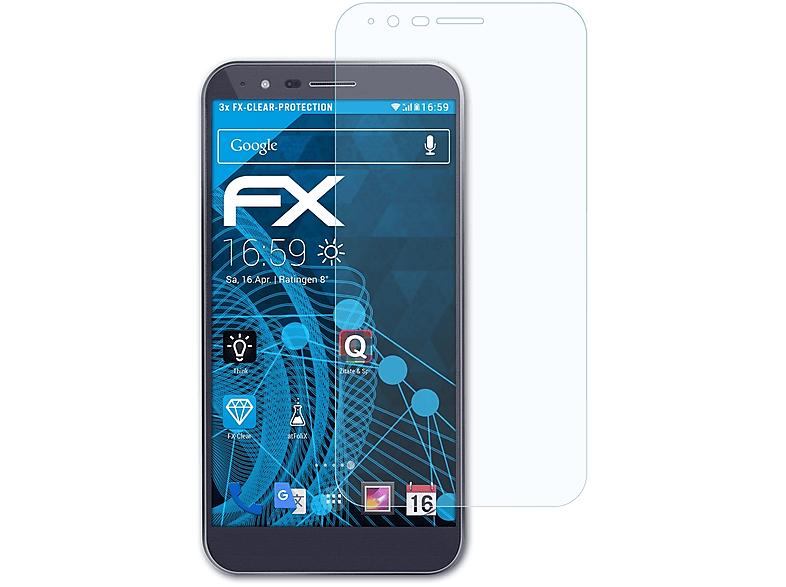 ATFOLIX 3x FX-Clear 3 Plus (TP450)) Displayschutz(für LG Stylo