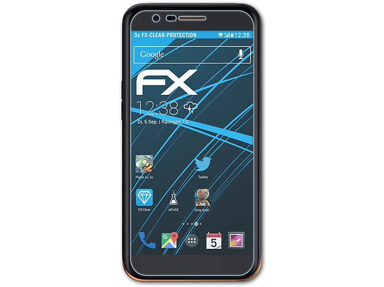 K20 FX-Clear 3x LG V) Displayschutz(für ATFOLIX
