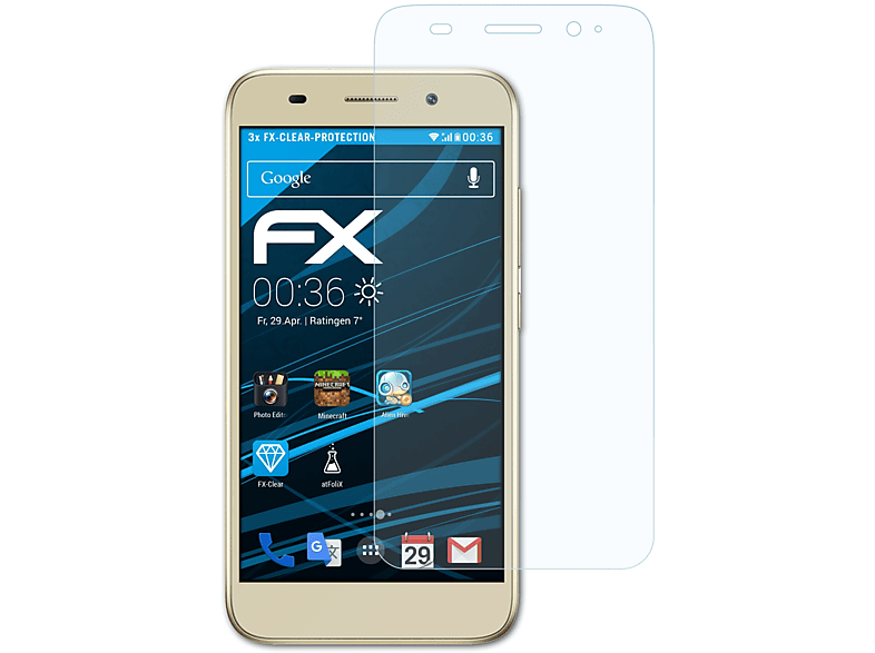 FX-Clear ATFOLIX Huawei Y3 Displayschutz(für 3x 2017)