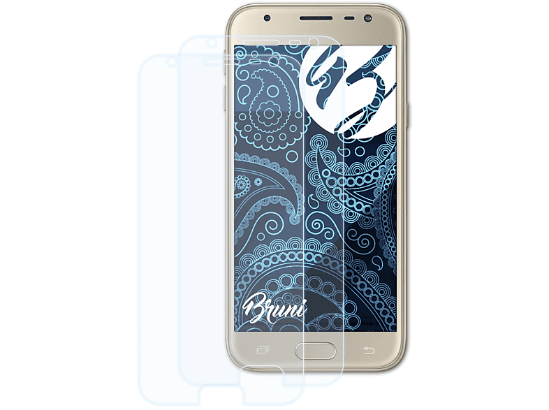 Basics-Clear Galaxy (2017) 2x Duos) BRUNI J3 Schutzfolie(für Samsung