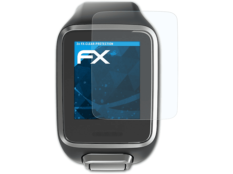 ATFOLIX 3x FX-Clear Displayschutz(für TomTom Golfer 2 SE)