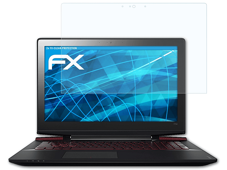 ATFOLIX 2x FX-Clear Displayschutz(für Y700 (17 Lenovo IdeaPad Inch))