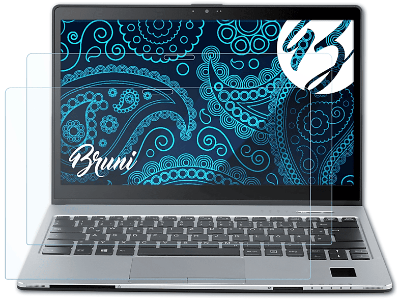 BRUNI 2x Basics-Clear Schutzfolie(für S937) Lifebook Fujitsu