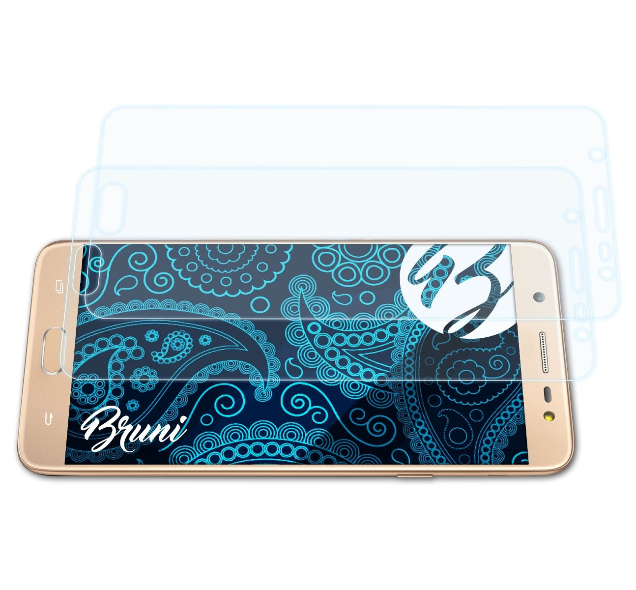 BRUNI 2x Basics-Clear Schutzfolie(für Samsung J7 Galaxy Max)