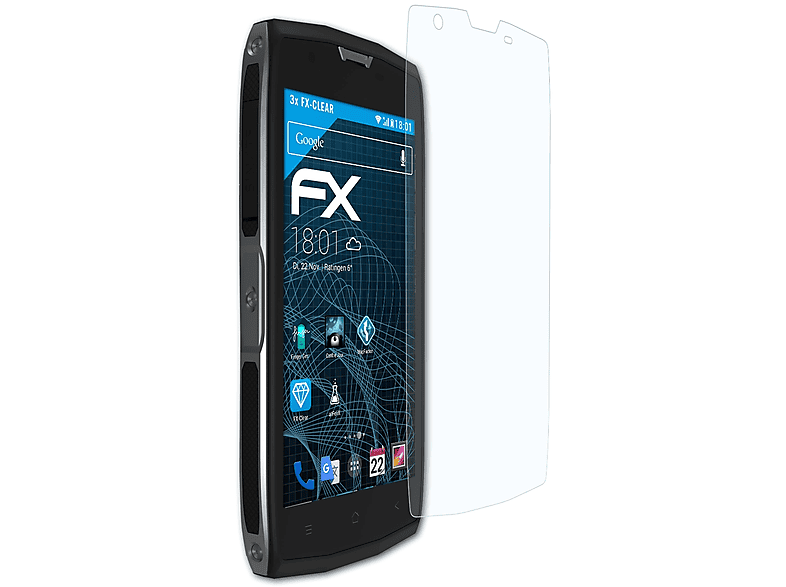 ATFOLIX 3x FX-Clear Displayschutz(für Archos Sense 50x)