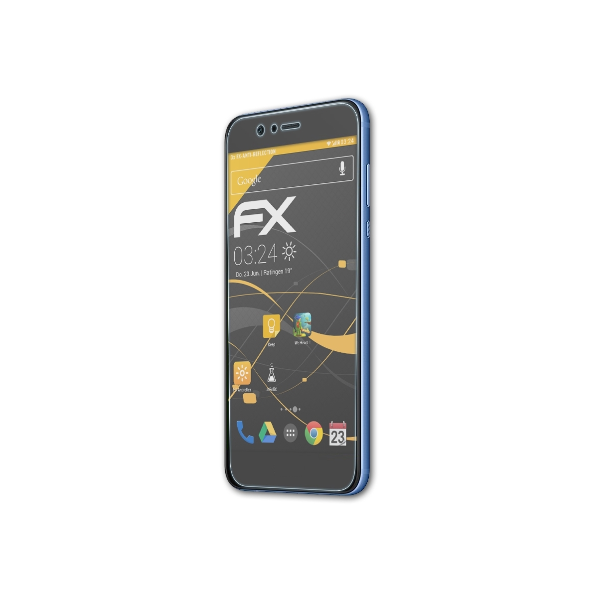ATFOLIX 3x Huawei Displayschutz(für FX-Antireflex Nova Plus) 2