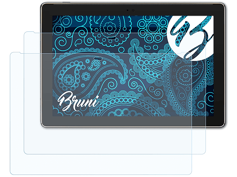BRUNI 2x Basics-Clear Schutzfolie(für 10 ZenPad Asus (Z301MFL))