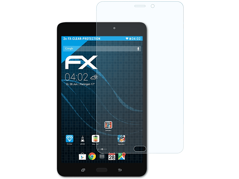 ATFOLIX 2x FX-Clear Displayschutz(für A Tab (2017)) Samsung 8.0 Galaxy