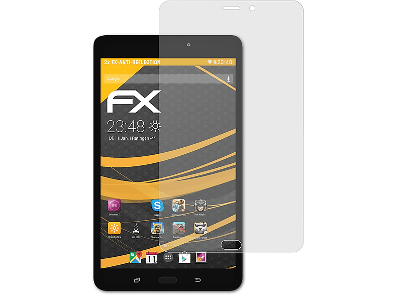 2x Tab Galaxy ATFOLIX Displayschutz(für A 8.0 FX-Antireflex Samsung (2017))
