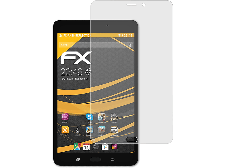 ATFOLIX 2x FX-Antireflex Displayschutz(für Samsung (2017)) Galaxy Tab A 8.0