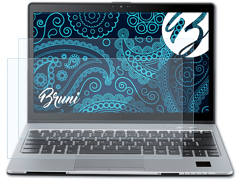 BRUNI 2x Basics-Clear Schutzfolie(für Fujitsu Lifebook U937)