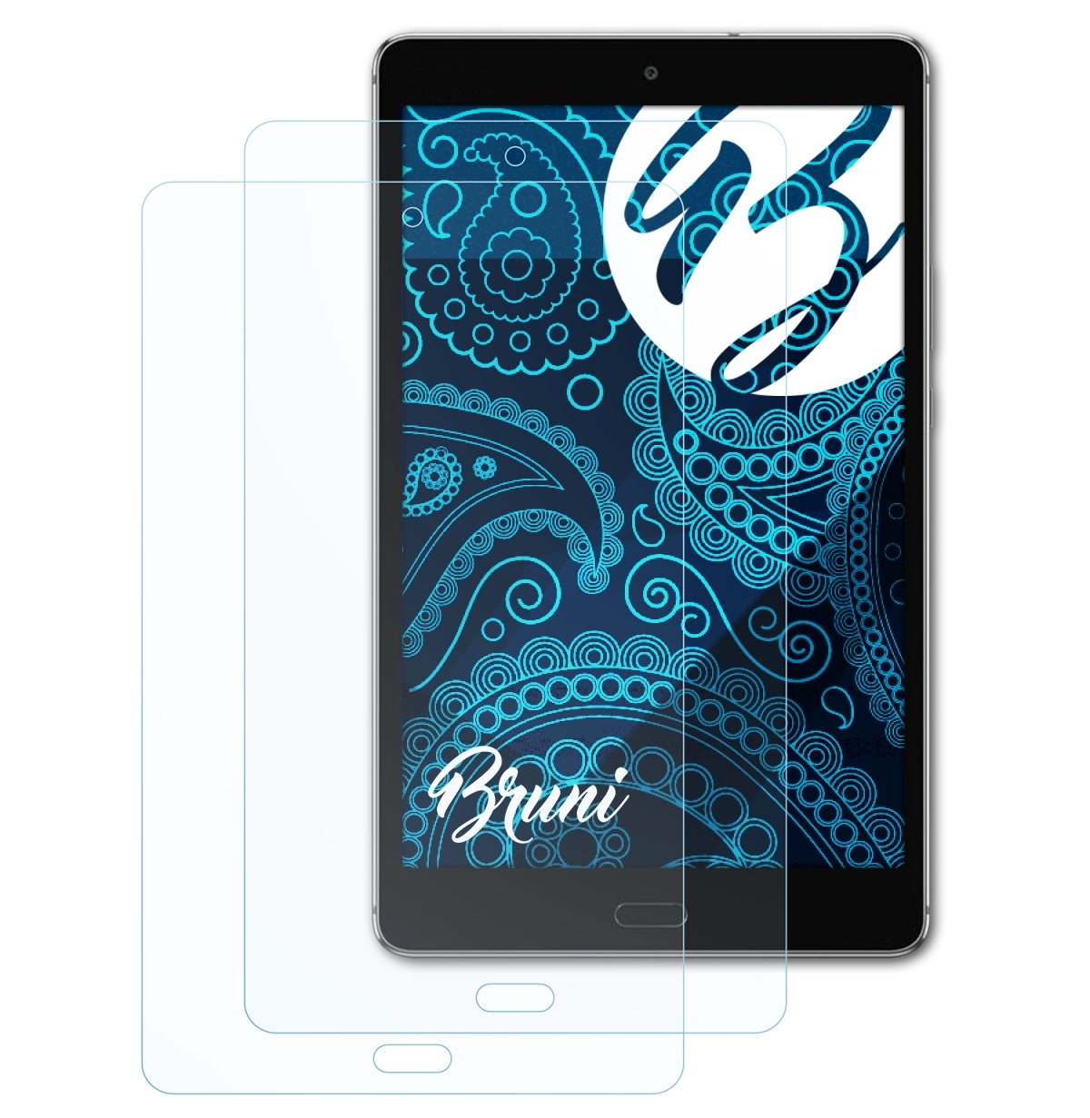 BRUNI 2x Basics-Clear MediaPad 8.0) M3 Huawei Lite Schutzfolie(für