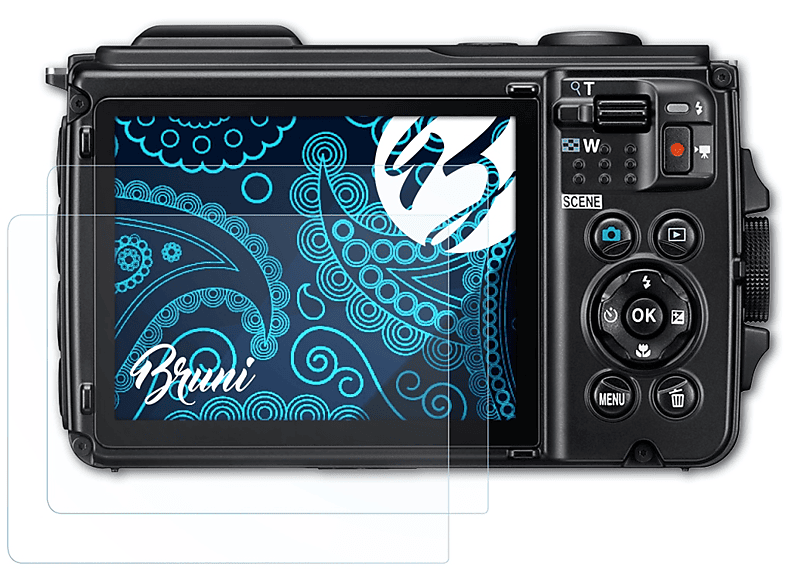 BRUNI 2x Basics-Clear Schutzfolie(für Coolpix W300) Nikon