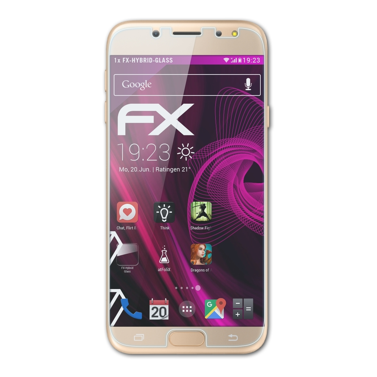 FX-Hybrid-Glass Samsung Pro) J7 ATFOLIX Galaxy Schutzglas(für