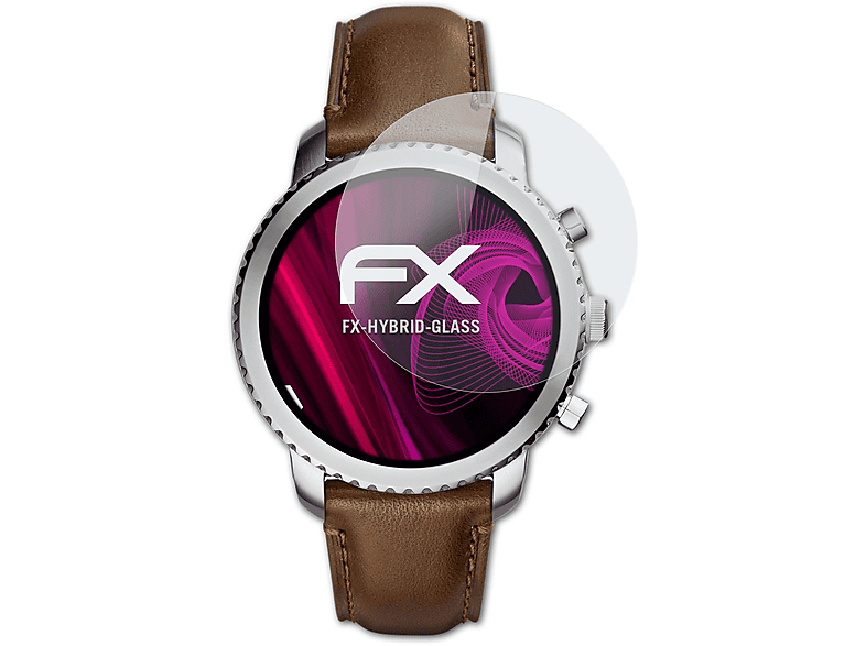 ATFOLIX FX-Hybrid-Glass Schutzglas(für Fossil Explorist) Q