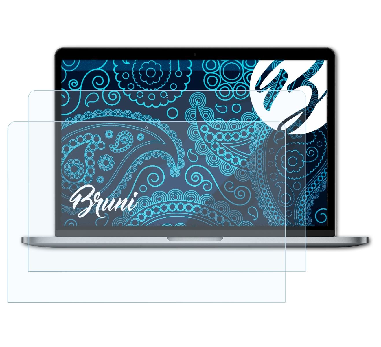 BRUNI Apple 12 MacBook Schutzfolie(für (2017)) inch Basics-Clear 2x