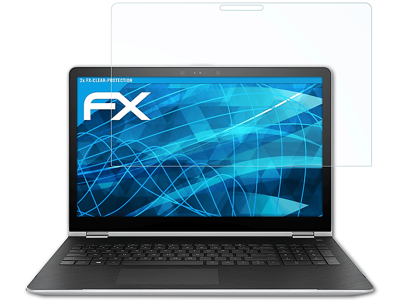 ATFOLIX 2x FX-Clear Displayschutz(für HP Pavilion x360 15-br014ng)