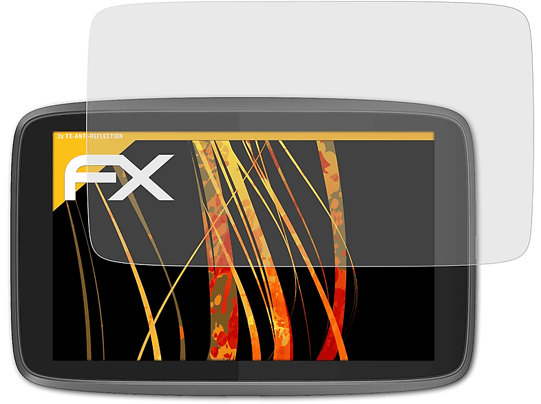 ATFOLIX 3x FX-Antireflex Displayschutz(für TomTom Go Professional 620)