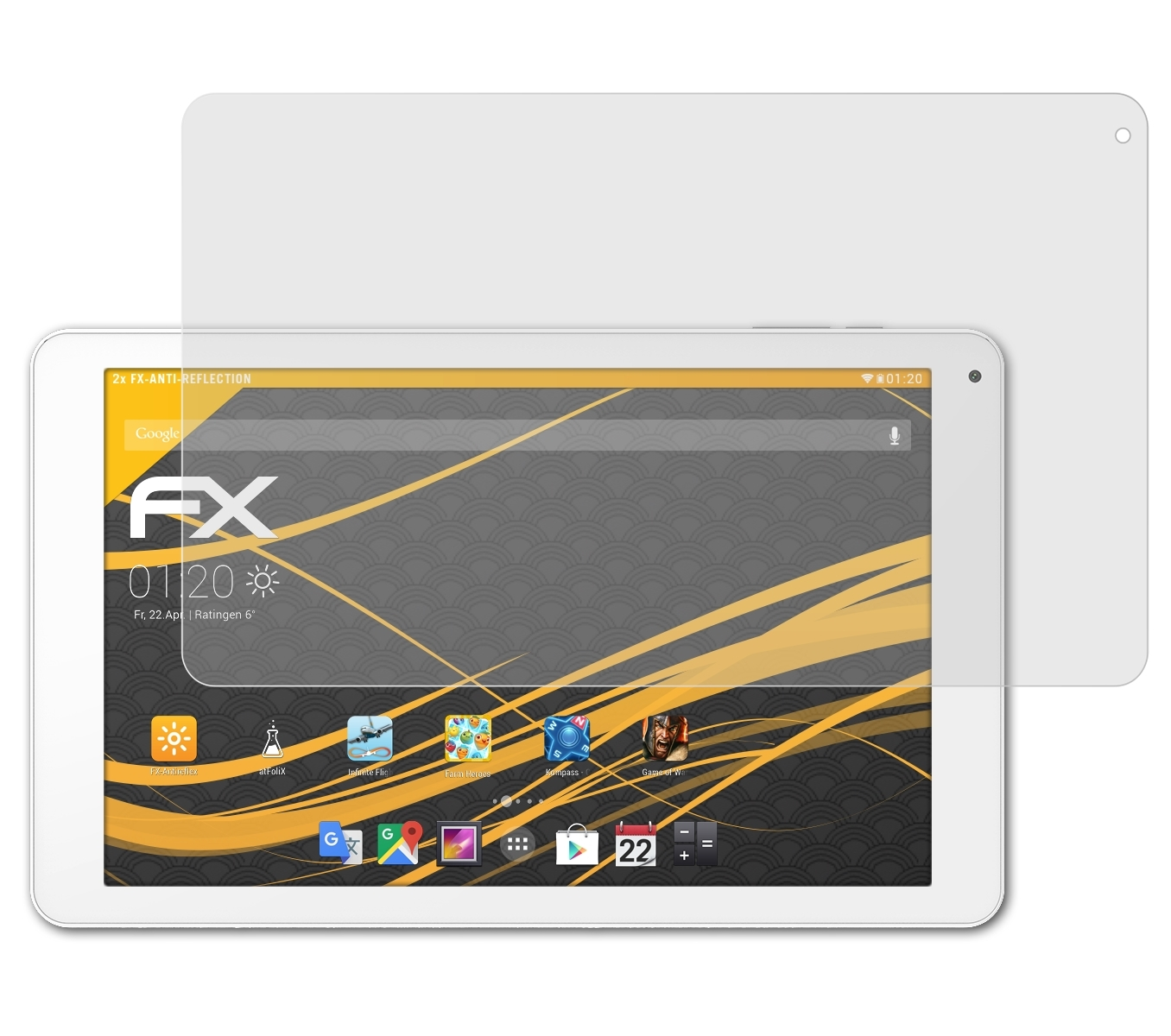 FX-Antireflex Platinum ATFOLIX 3G) Displayschutz(für Archos 101 2x