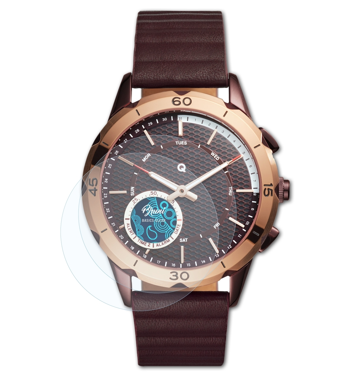 BRUNI 2x Fossil Modern Pursuit) Q Basics-Clear Schutzfolie(für