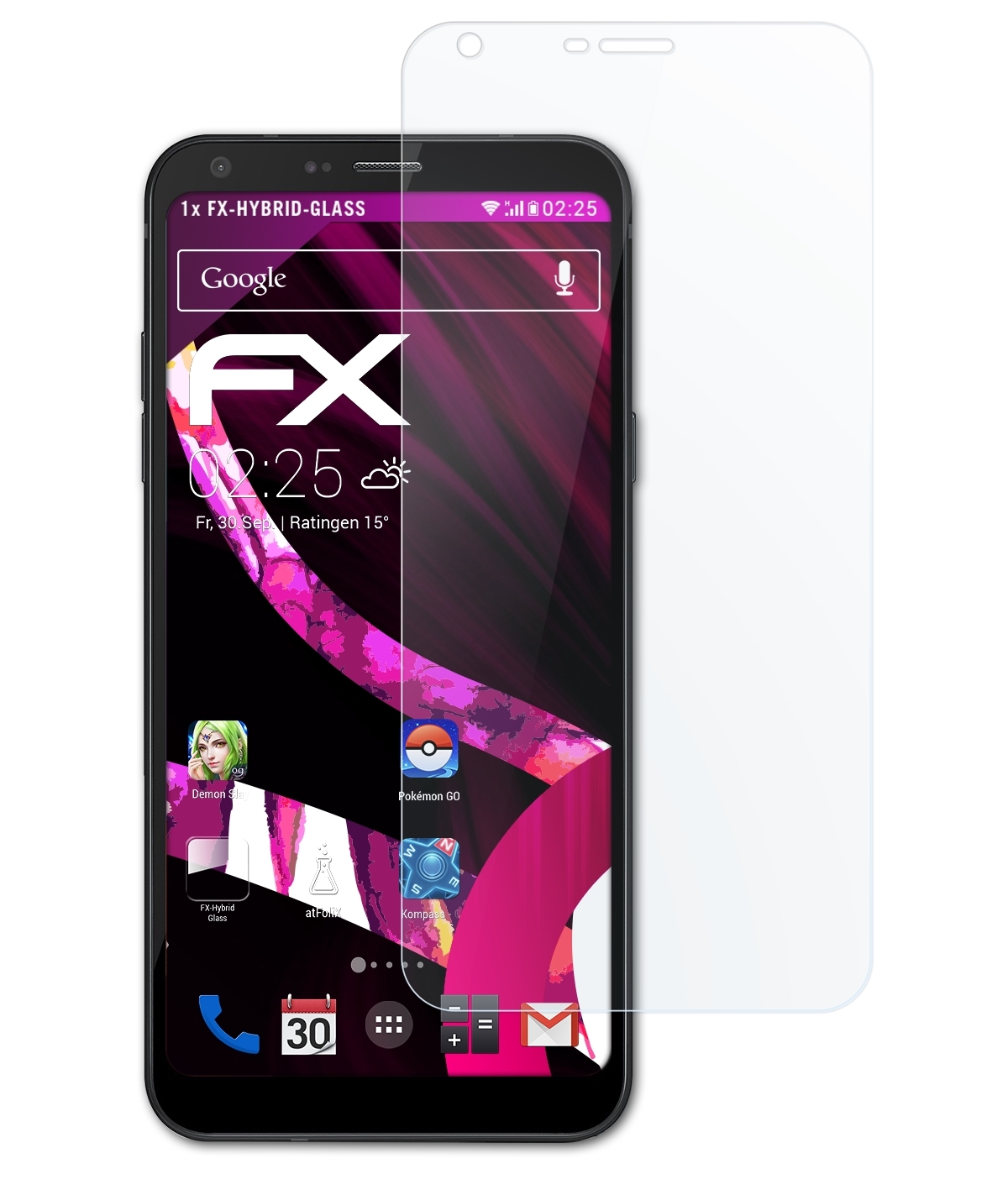 FX-Hybrid-Glass Q6) Schutzglas(für LG ATFOLIX
