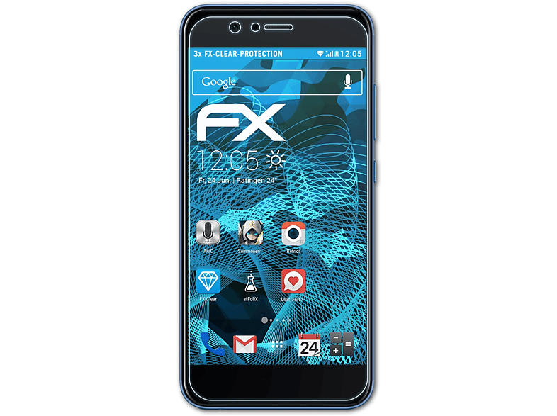 ATFOLIX 3x FX-Clear Displayschutz(für Huawei Nova 2)
