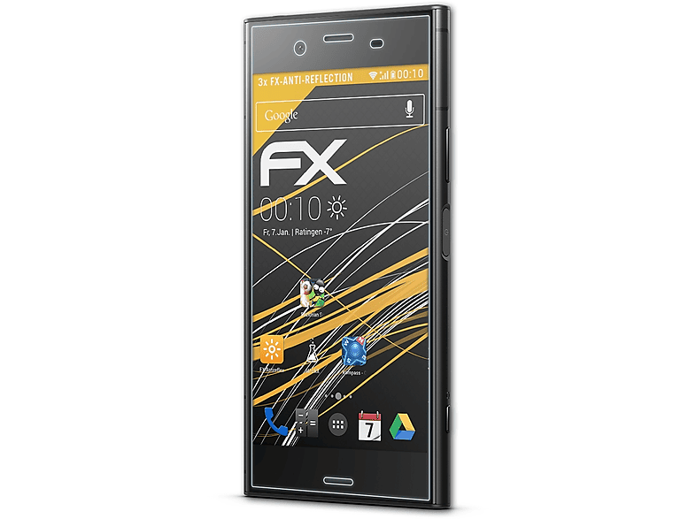 Sony 3x XZ1) FX-Antireflex ATFOLIX Xperia Displayschutz(für