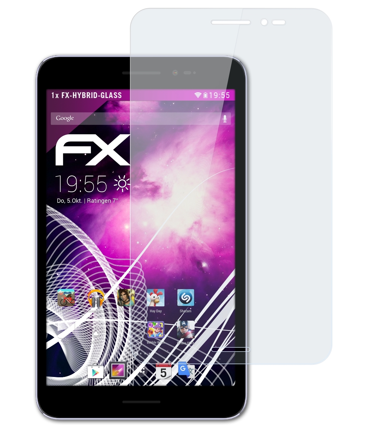 ATFOLIX FX-Hybrid-Glass Schutzglas(für ZTE View 2) X Grand