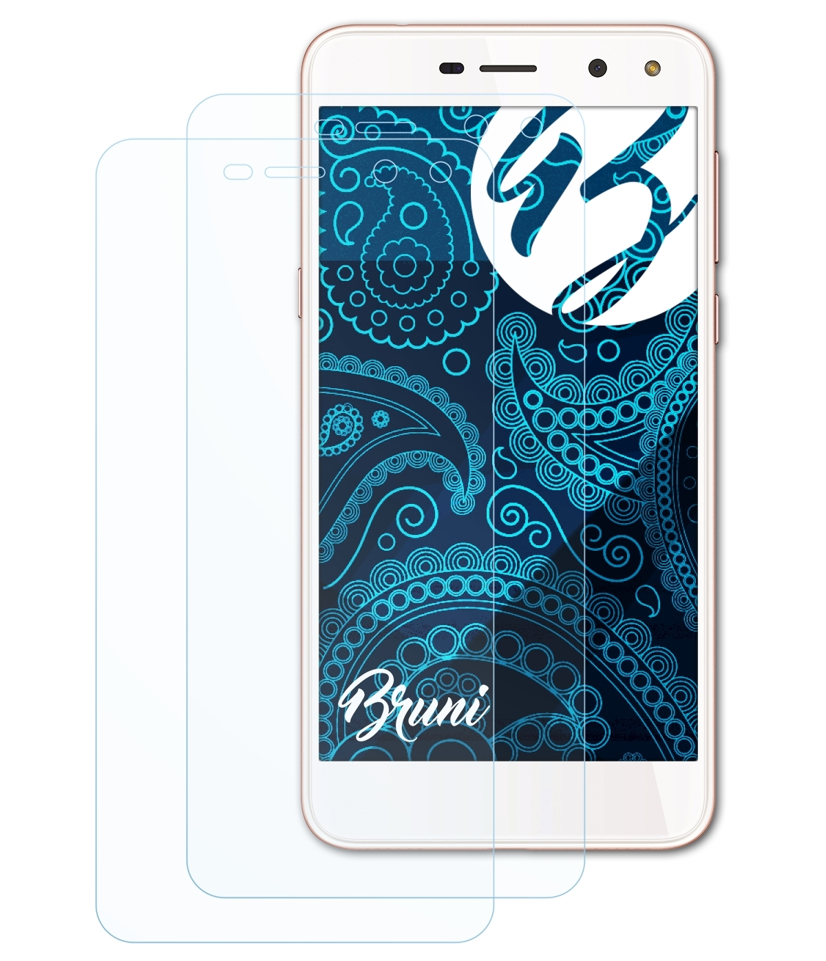BRUNI 2x Basics-Clear Schutzfolie(für Young) Nova Huawei