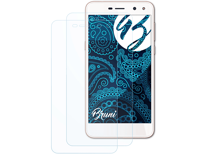 BRUNI 2x Basics-Clear Schutzfolie(für Huawei Nova Young)