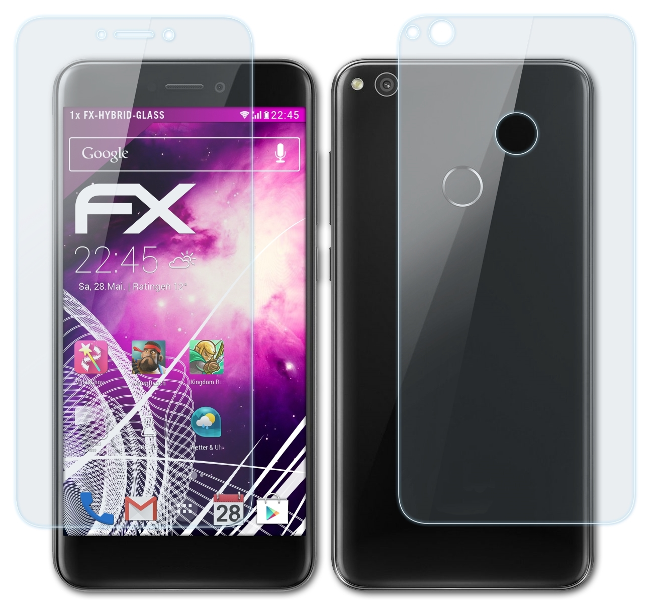 P9 Schutzglas(für 2017) FX-Hybrid-Glass ATFOLIX Lite Huawei