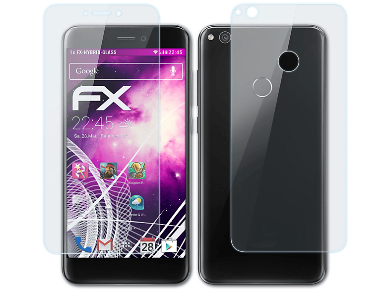 ATFOLIX FX-Hybrid-Glass Schutzglas(für Huawei Lite P9 2017)