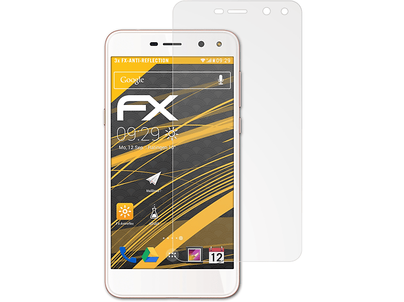ATFOLIX 3x FX-Antireflex Displayschutz(für Huawei Nova Young)