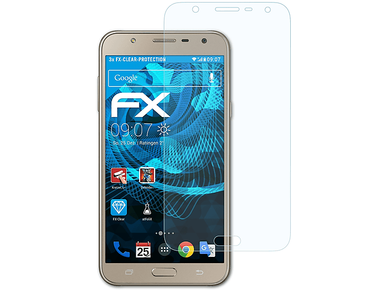 ATFOLIX 3x J7 Displayschutz(für FX-Clear Galaxy Samsung Nxt)