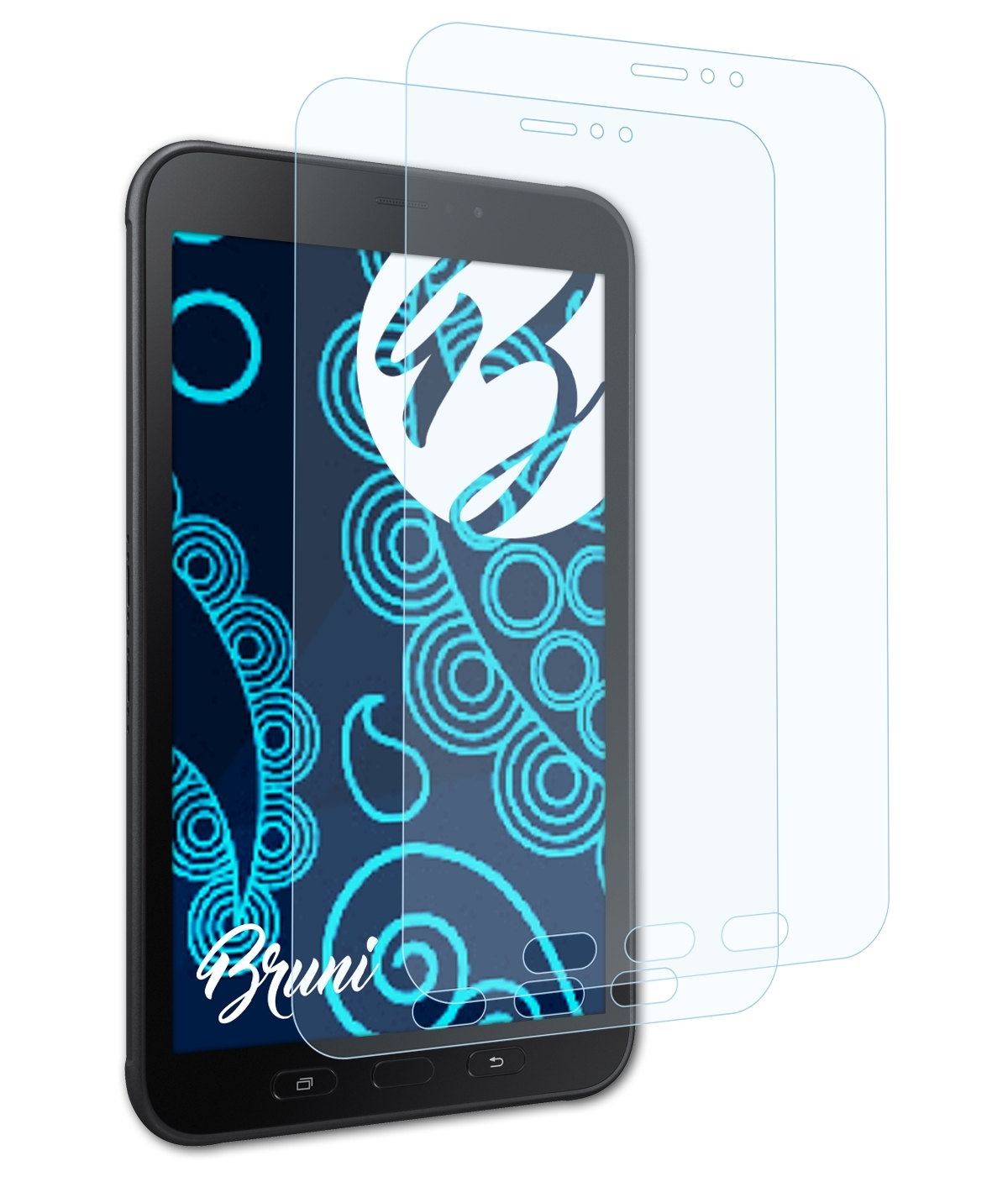BRUNI Schutzfolie(für 2x 2) Active Samsung Basics-Clear Galaxy Tab