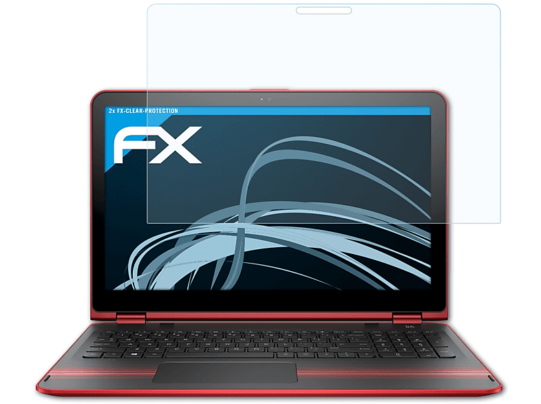 ATFOLIX 2x FX-Clear Displayschutz(für HP Pavilion x360 15-bk102ng)
