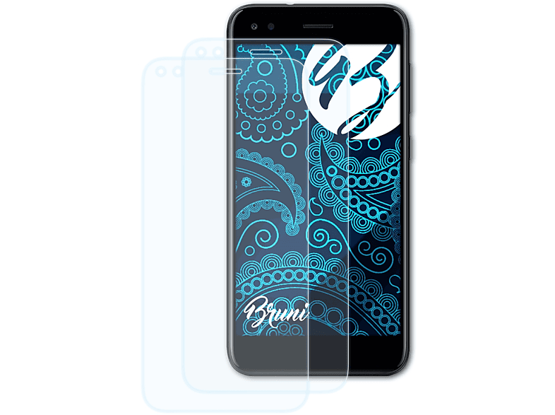 2x Huawei Y6 Schutzfolie(für BRUNI 2017) Basics-Clear Pro