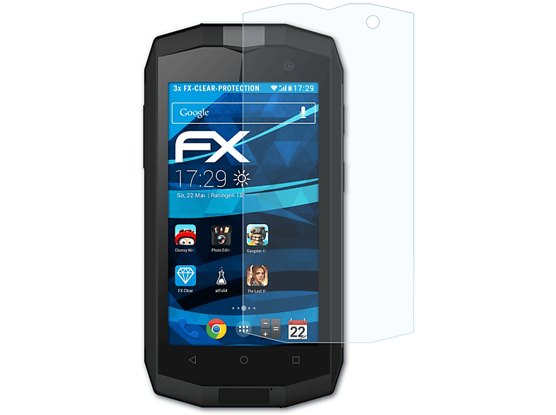 ATFOLIX 3x FX-Clear M1) Crosscall Displayschutz(für Trekker