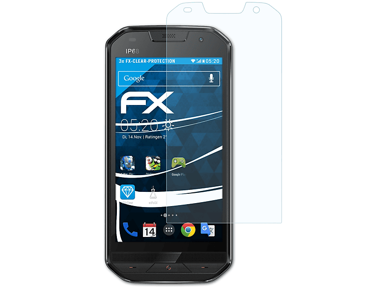 3x FX-Clear Doogee S30) ATFOLIX Displayschutz(für