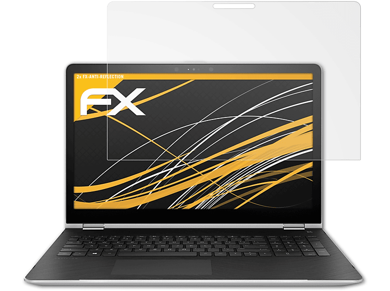 2x x360 ATFOLIX Displayschutz(für 15-br014ng) FX-Antireflex HP Pavilion