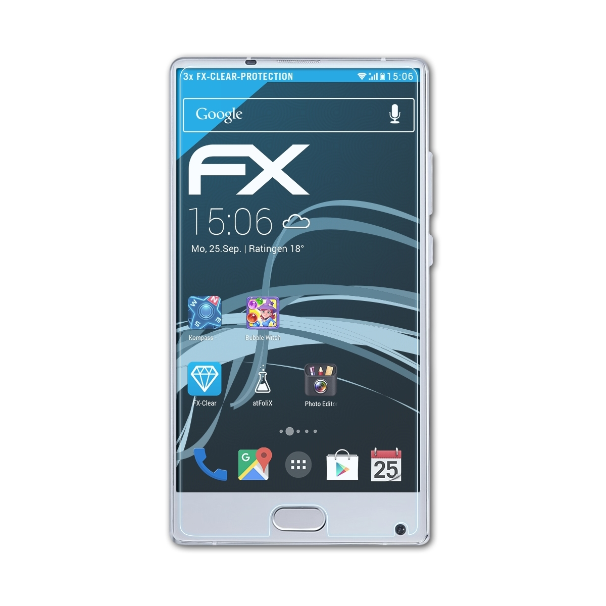 3x FX-Clear Silver) Doogee ATFOLIX Mix Displayschutz(für